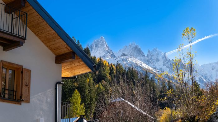 aiguilles de Chamonix Mont-Blanc dans les alpes pour les vacances